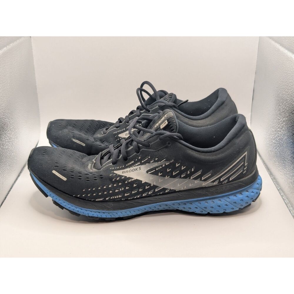 Brooks Ghost 13 Running Shoes Black/Blue Men's Size 13 D